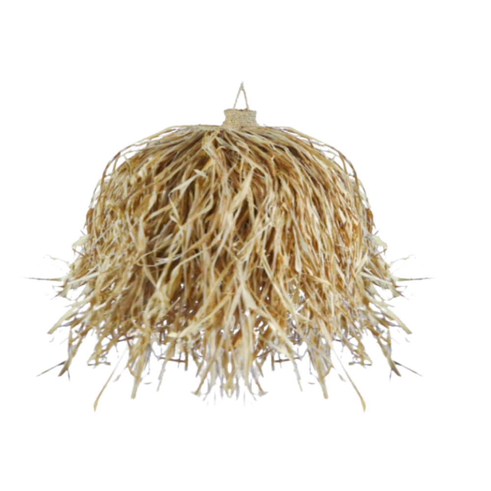 Ophelia Natural Raffia Pendant Light Large