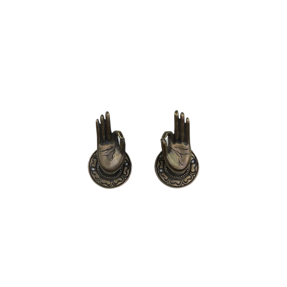 Small Mudra Brass Hand Hooks