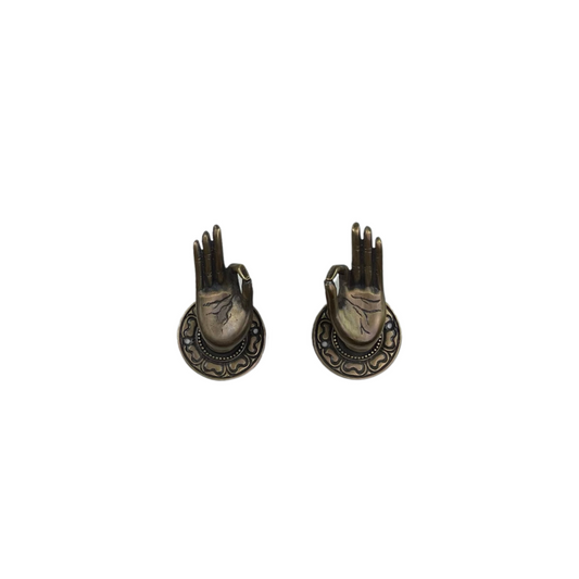 Small Mudra Brass Hand Hooks