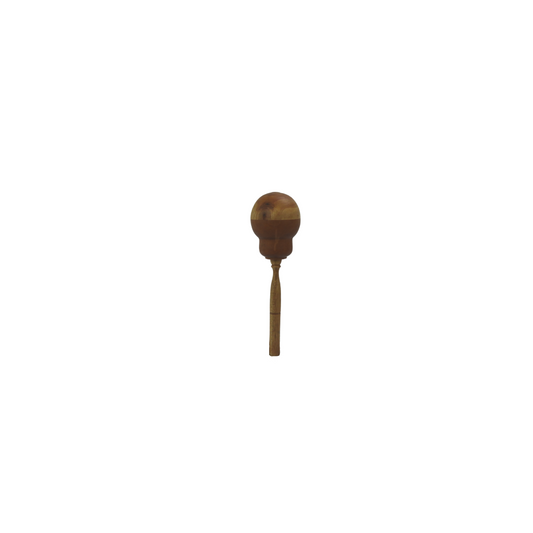 Large Natural Teak Maraca Shaker