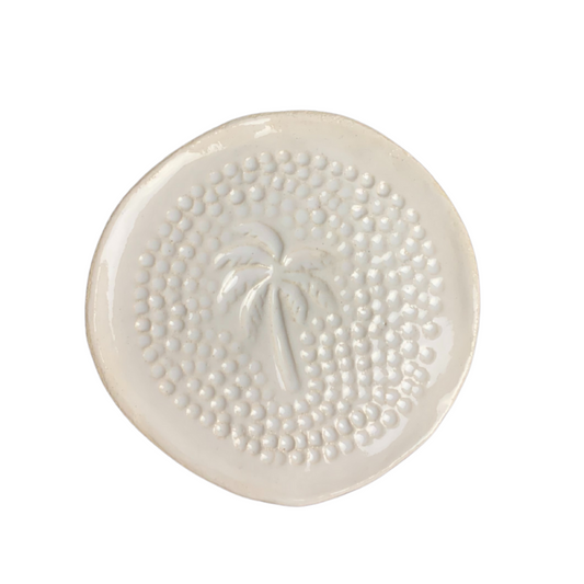 Ceramic Palm Tree Trinket Dish