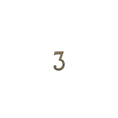 3' Brass House Number