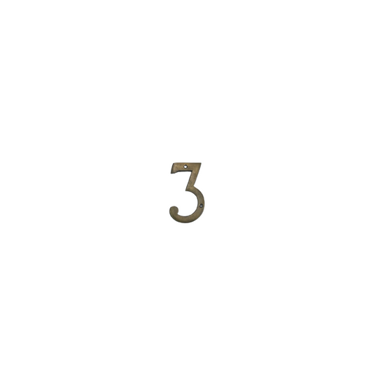 3' Brass House Number