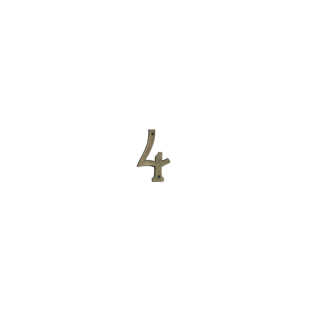 4' Brass House Number