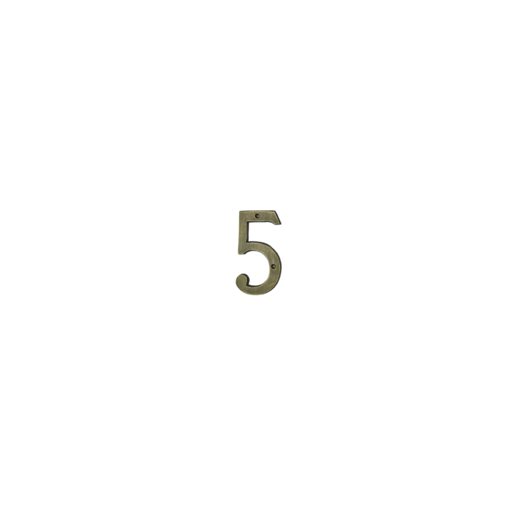 5' Brass House Number