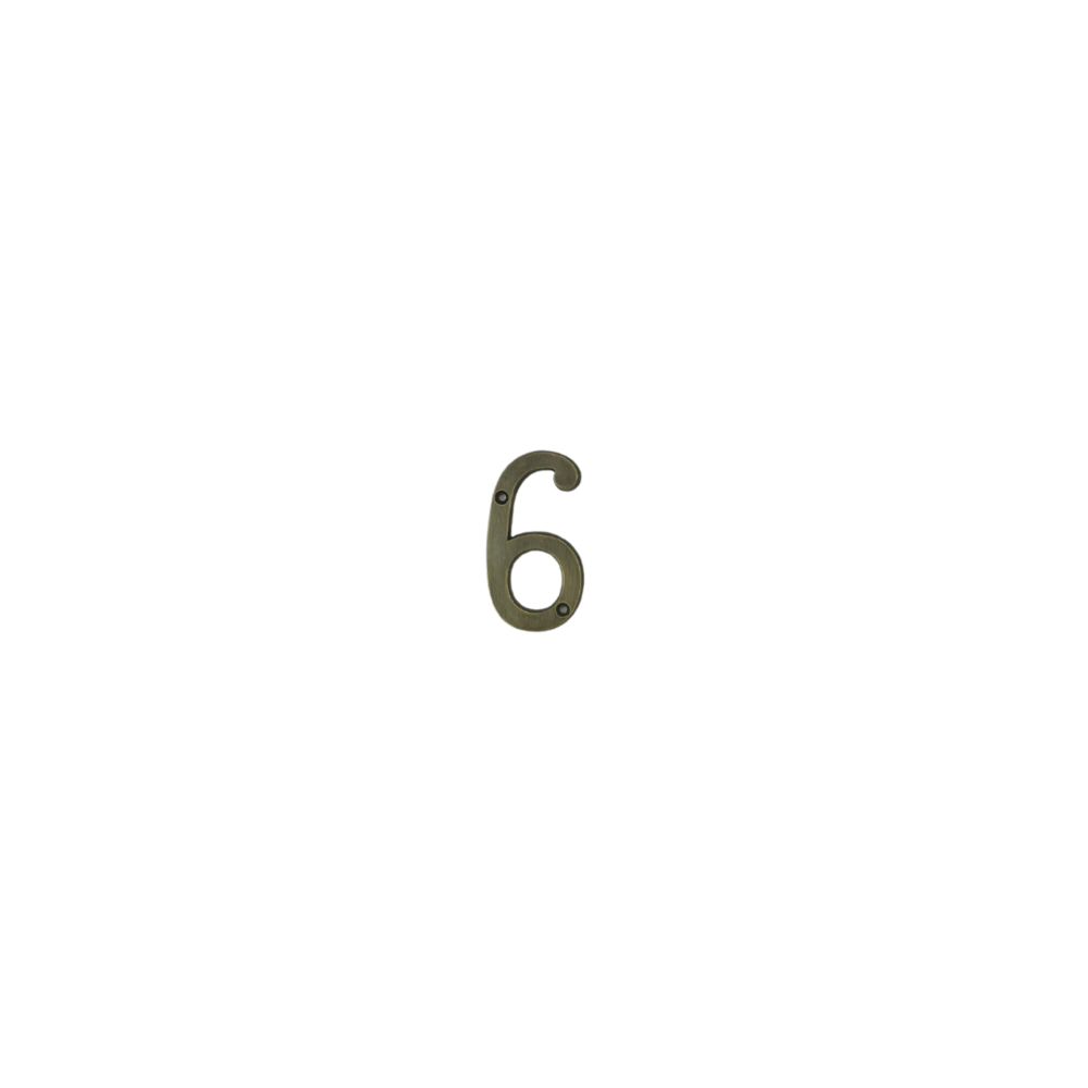 6' Brass House Number