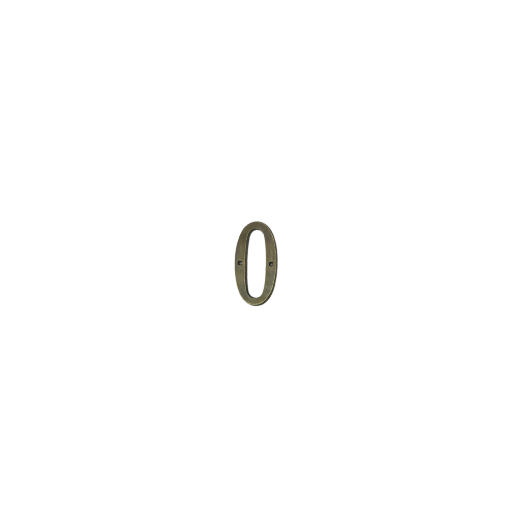 0' Brass House Number