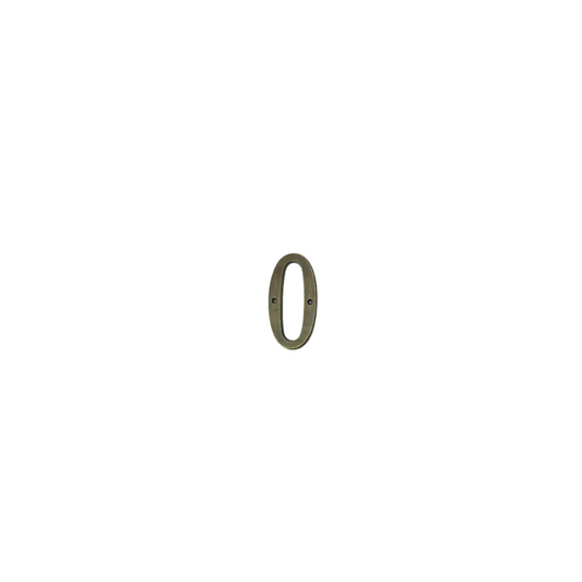 0' Brass House Number
