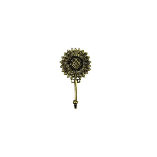 Gold Brass Sunflower Hook