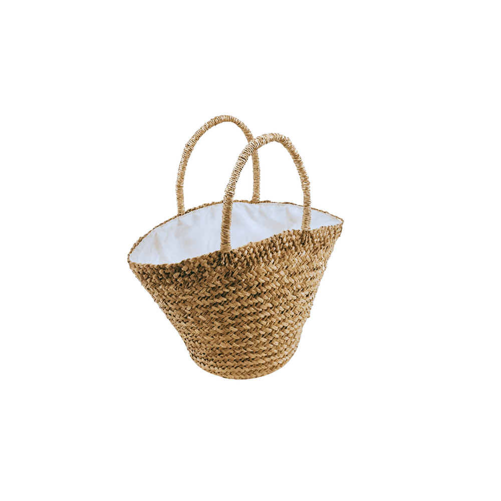 Cosmina Round Oblong Woven Seagrass Shoulder Bag Small